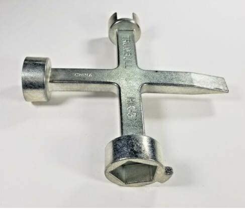 Trumbull 367-4333 HK-3 Meter Box Key/Curb Key/Wrench, Std, Large, & Mueller Pentagon Nuts