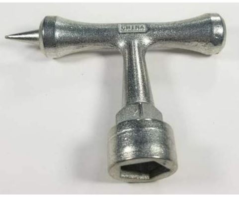 Trumbull 367-4298 HK-0 Curb & Meter Box Key/Wrench, Std Pentagon Nut w/Ice-Pick Handle